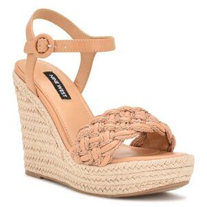 Nine West Womens Ankle Strap Warm Wedge Sandals